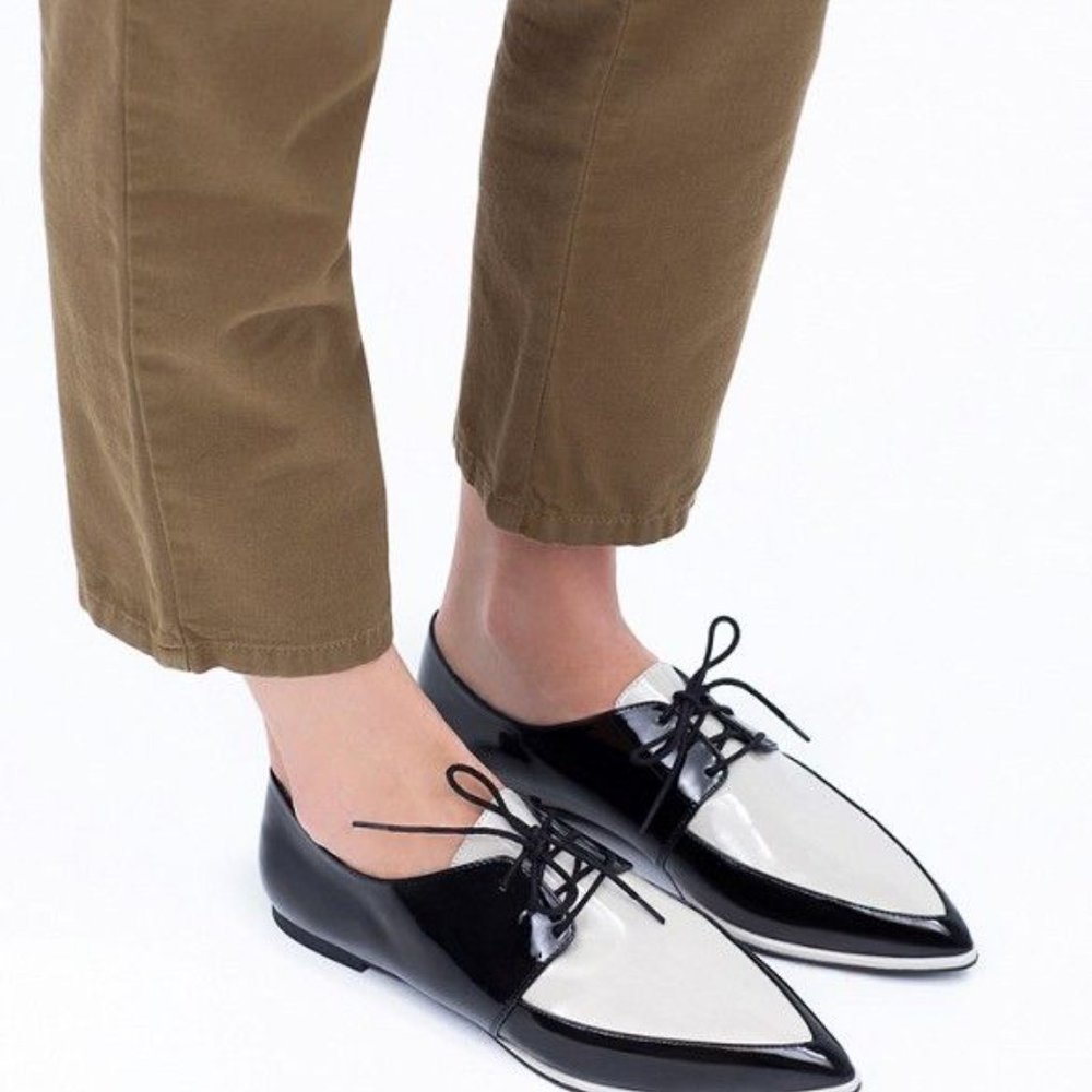 Zara | Patent Toe Bluchers *Black mark